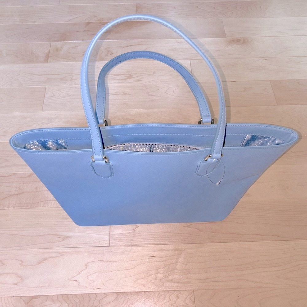 KATE SPADE New York Medium Dally Laurel Way Tote Bag in Cloud Cover Blue Leather - Picture 6 of 7